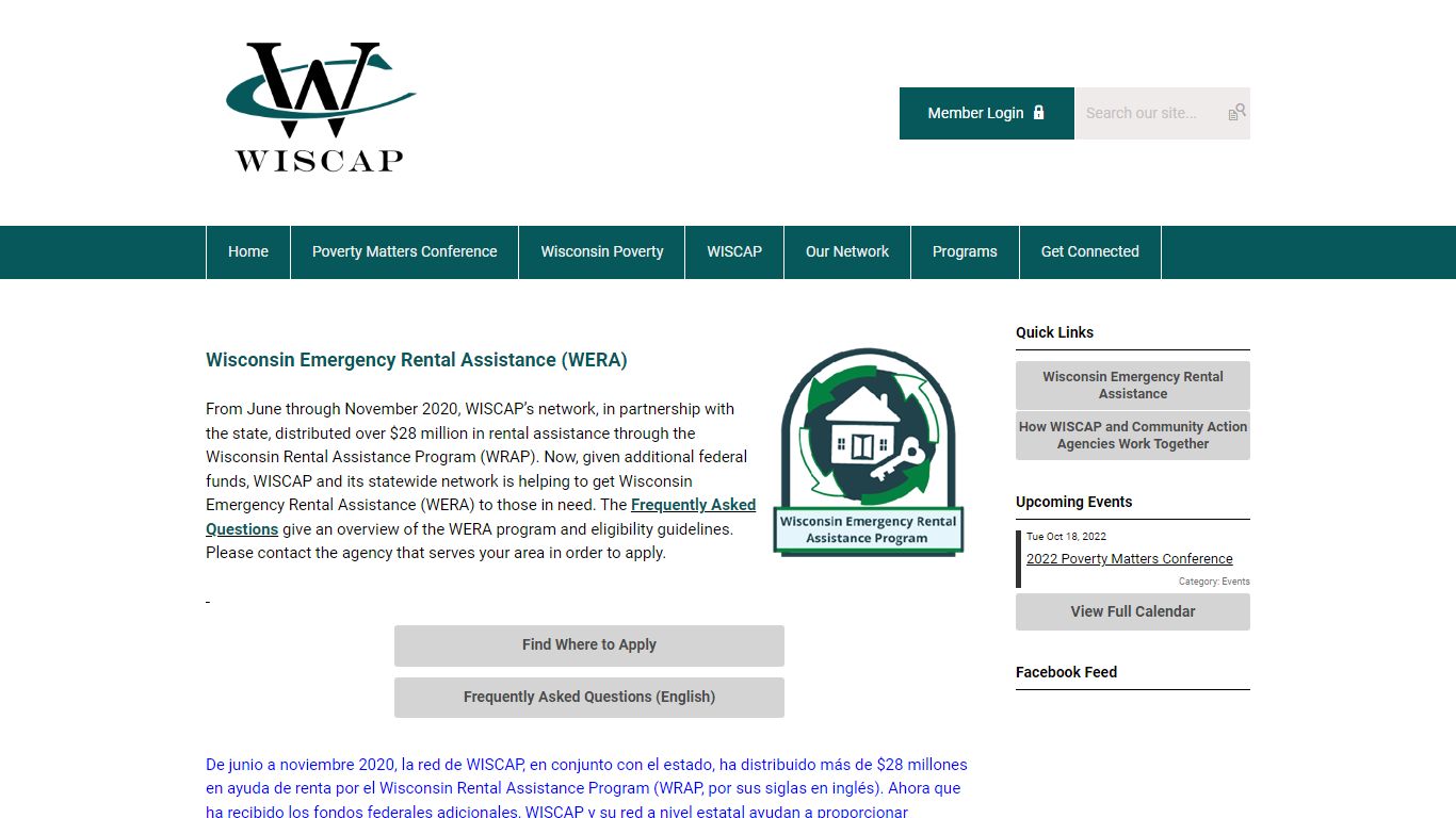 Wisconsin Emergency Rental Assistance (WERA) - wiscap.org